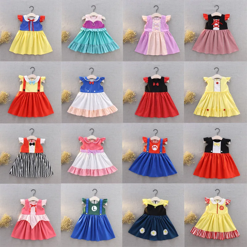 

2 3 4 5 6 Years Baby Princess Dress Girl Snow White Costume Birthday Party Dress Kids Toddler Festive Halloween Toddler Costumes