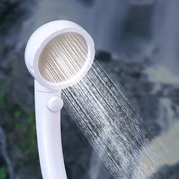 

3 Mode Shower Water Pressure Shower Head With Stop Button handheld booster shower head душ экономия воды