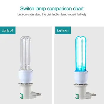 

20W E27 UVC Light Tube Bulb LED Micro Ozone Ultraviolet Lamps+Lamp Holder US EU Plug Quartz UV Ultraviolet Disinfection Lamp