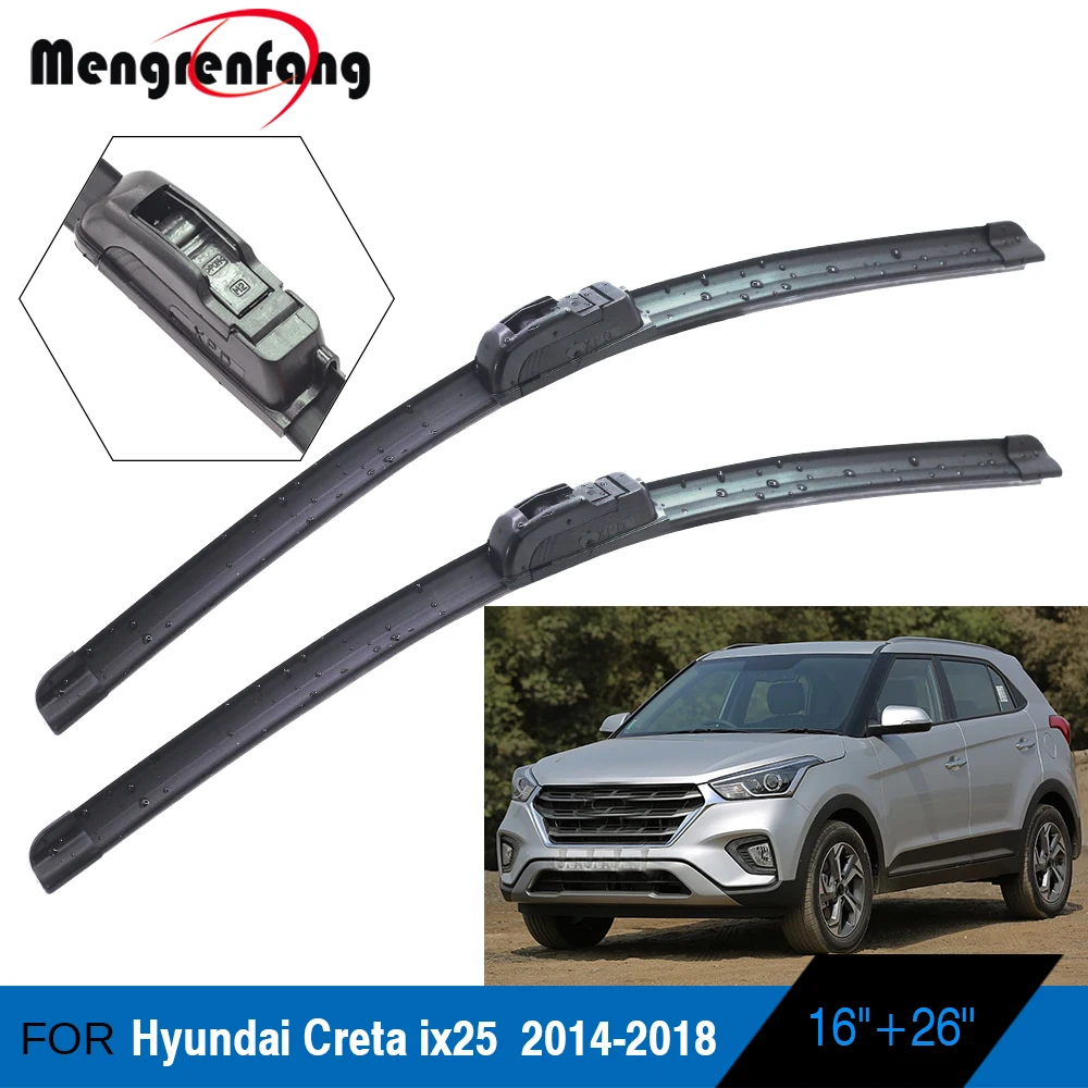 Щетка стеклоочистителя для Hyundai Creta ix25 мягкая резиновая щетка без рамки J Hook Arms 2014