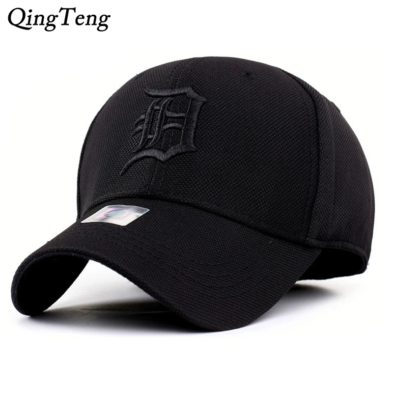 

Black Fitted Closed Full Baseball Cap Men Embroidered Letters Snapback Hats Women Gorras Bone Male Trucker Hat Casquette