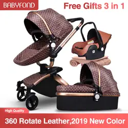 Babyfond роскошный красивый пейзаж для детей коляска 3 в 1 Мода ребенок стандарт ЕС независимый Новорожденный Бесплатная доставка! Бесплатные