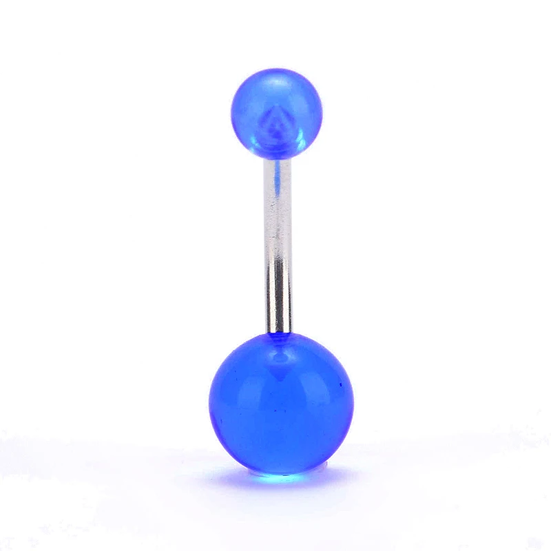 Transparent sapphire Lot11PCS торговля 316L стальное кольцо пупка пирсинг пупка уха Трага пирсинг Ombligo тела ювелирные изделия цвет случайный танец - Окраска металла: Transparent sapphire