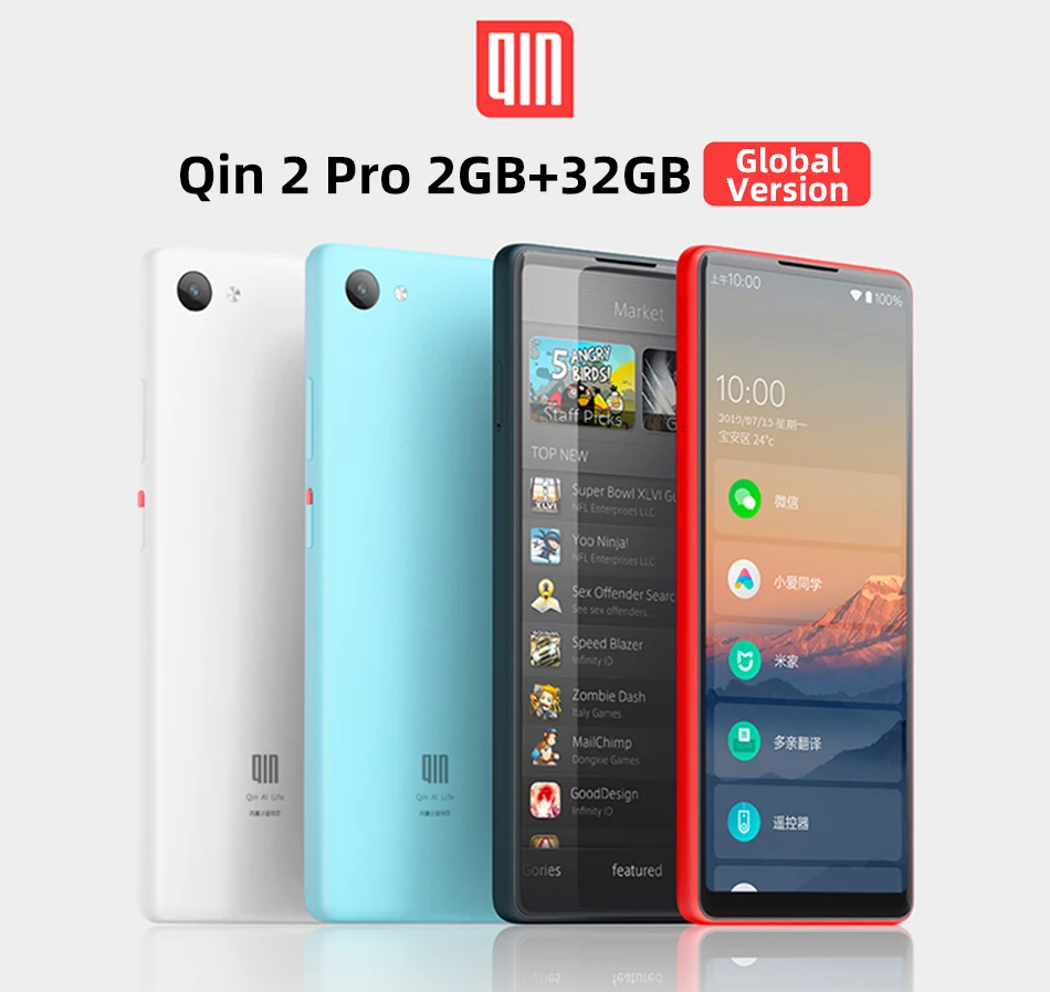 116.47US $ 20% OFF|Global Version QIN 2 Pro 2GB 64GB Mobile Phone 5.5'' Full Screen 576*1440P13MP Rear Camera Smartphone 2100mAh Battery Android 9| | 20 Hb1391c84f90b444483d666387135b360r