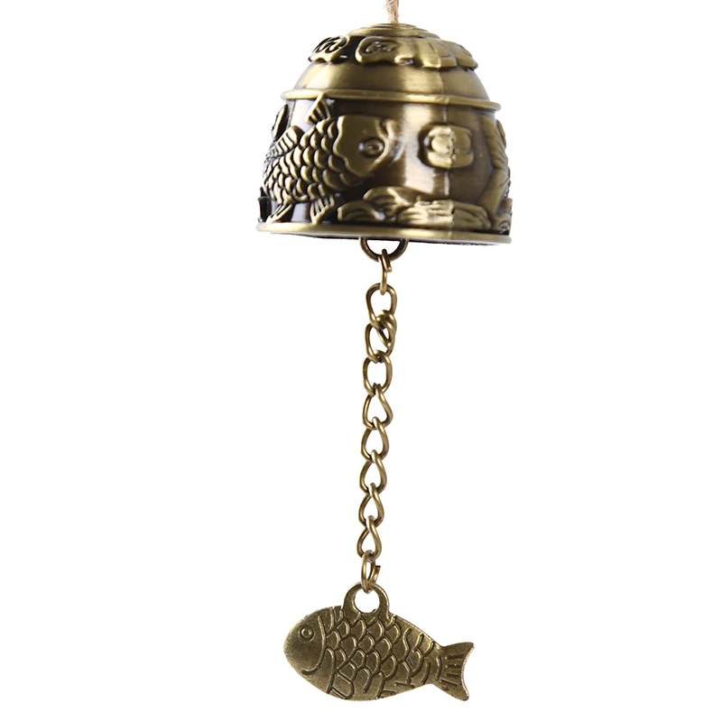 Door Hanging Fish / Dragon Pattern Metal Wind Chime Chinese Knot Chimes Bell Pendant Garden Wall Decor | Дом и сад