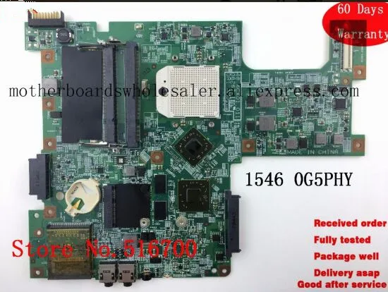 CN-0G5PHY материнская плата для ноутбука Dell Inspiron 1546 0G5PHY 08627-1 протестирована |