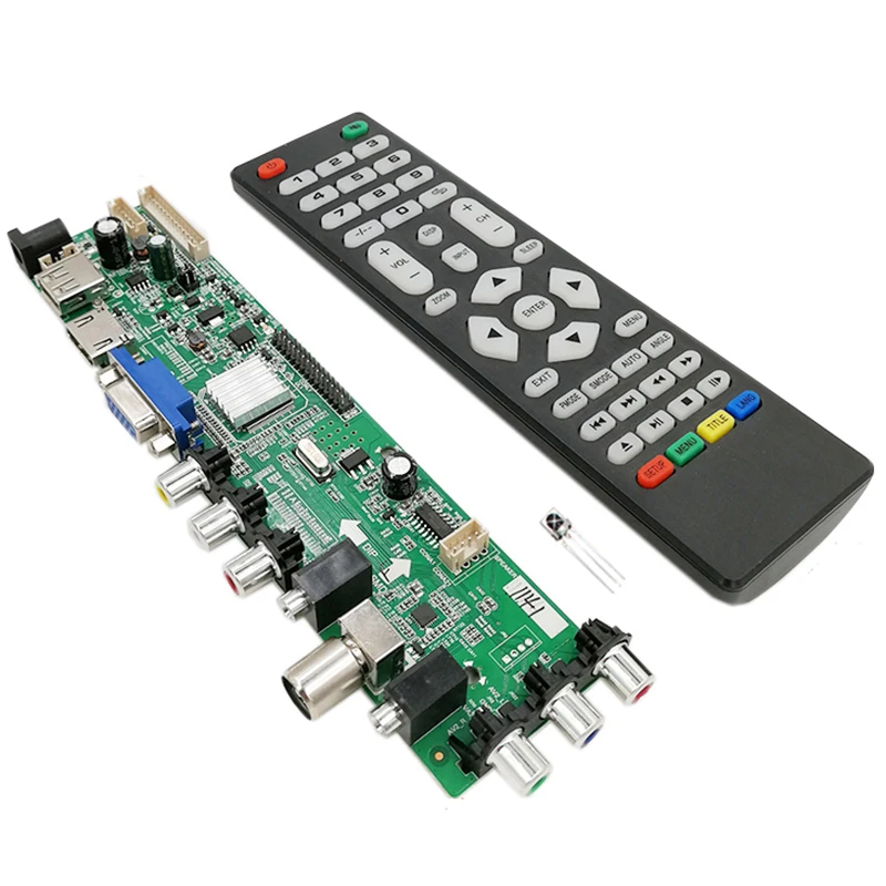 

3663 New Digital Signal DVB-C DVB-T2 DVB-T Universal LCD TV Controller Driver Board UPGRADE 3463A Russian USB LUA63A82