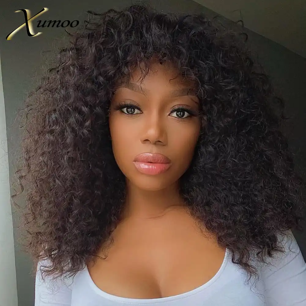 Xumooブラジル髪かつら黒色製かつらカーリー人間と前髪なしレースウィッグ黒人女性 Human Hair Lace Wigs Aliexpress Xumooブラジル髪かつら黒色製かつらカーリー人間と前髪なしレースウィッグ黒人女性 Human Hair Lace Wigs Aliexpress