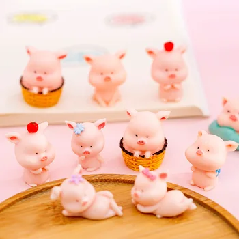

Cute Pig Ornaments Decoration Miniature Figurines Handwork Statues Crafts Resin Decoration Decoracion Casa Room Decor AC50BJ