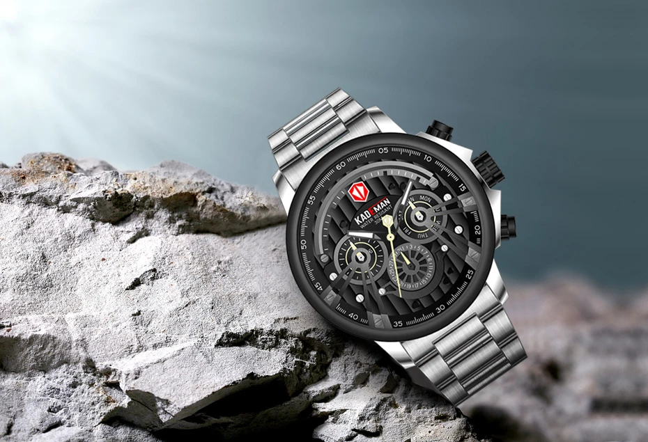 KADEMAN спортивные часы мужские Роскошные Кварцевые часы Топ бренд полностью стальные военные наручные часы Бизнес Мужские часы Relogio Masculino