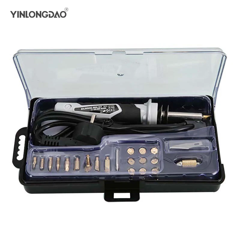 

Welding tools Kit Carving Pyrography Pen Kit 30W 220V Adjustable Temperature Soldering Iron Welding Wood Embossing set