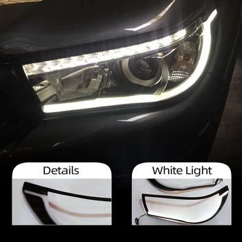

CSCSNL 2Pcs LED DRL Daytime Running Light Headlight Lamp Trim Cover Fit For Toyota Hilux Revo 2015 2016 2017 2018