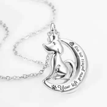 

Memory Cremation Dog Pendant,You Left paw Prints on My Heart,Urn Necklace Memorial Keepsake Jewelry for Pet/Dog's/Cat's Ashes