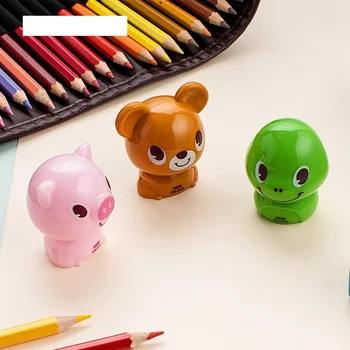 

3 pcs Kawaii animal family pencil sharpeners Little bear pig snake manual sharpeners Kids gifts Office School supplies FB463