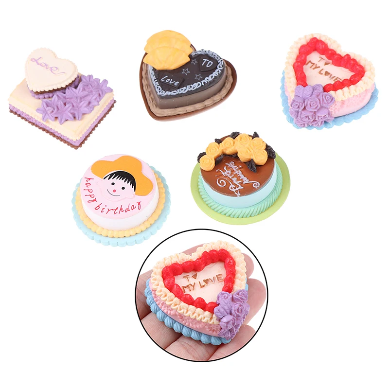 Birthday Cake Model Simulation Food Miniature Figurine Pretend play Kitchen Toy | Игрушки и хобби