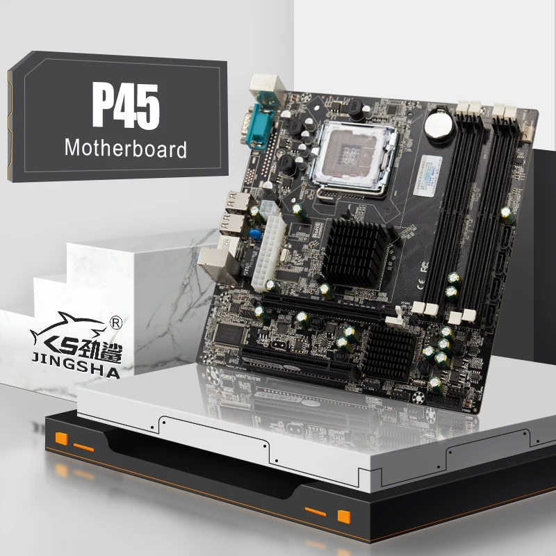 Материнская плата JingSha P45 материнская разъем SATA LGA775 DDR2 порт sup процессор Xeon LGA
