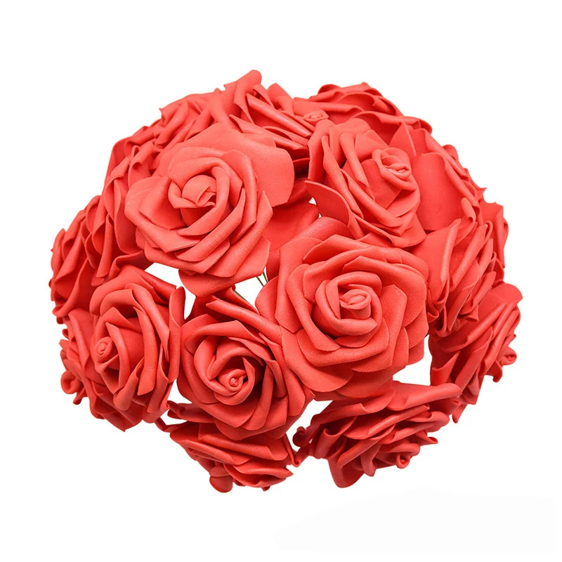 25 Heads Wedding Decoration Artificial PE Foam Rose Flowers Xmas Decor