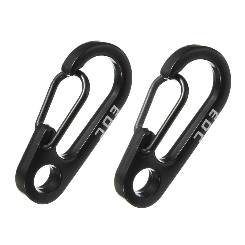 2pcs Горячая Распродажа, EDC Мини-карабин, EDC, пружинные зажимы, крючок, для выживания на открытом воздухе, брелок, карманный, для походов, альпинизма, инструмент FOU99 - Цвет: 2pcs