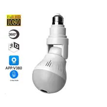 1080P Wifi Panorama Camera Security Lamp Panoramic Bulb CCTV Video Wireless IP Camera Surveillance