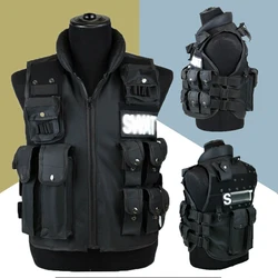 Gilet tactique à 11 poches pour hommes, gilet de chasse en plein air, militaire d'entraînement CS, gilet de protection swat, gilet de sécurité modulaire 