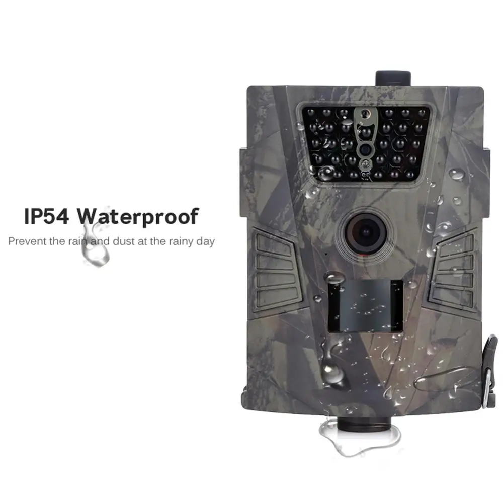 HT-001 охотничья камера 940nm Дикая камера GPRS IP54 ночного видения для животных фото ловушки, охота камера - Цвет: black