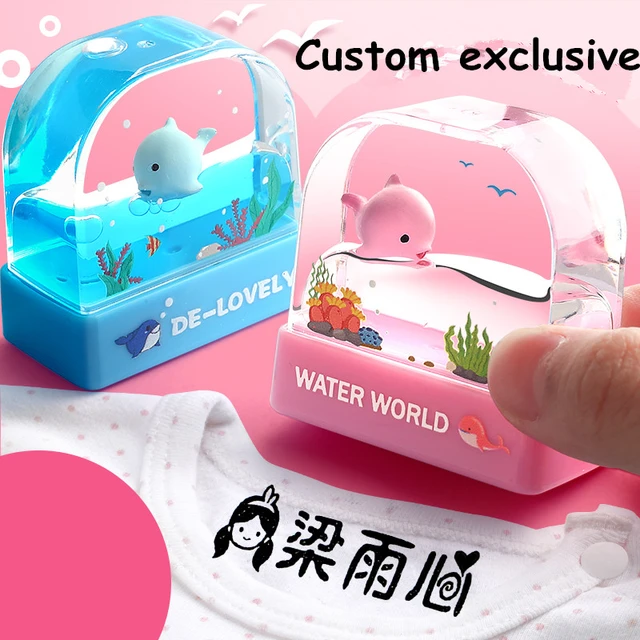 Custom Name Stamp For Baby Children's Teacher Clothing Cute DIY  Personalized Name Seal Stamps for Clothes Daycare Kindergarten - AliExpress