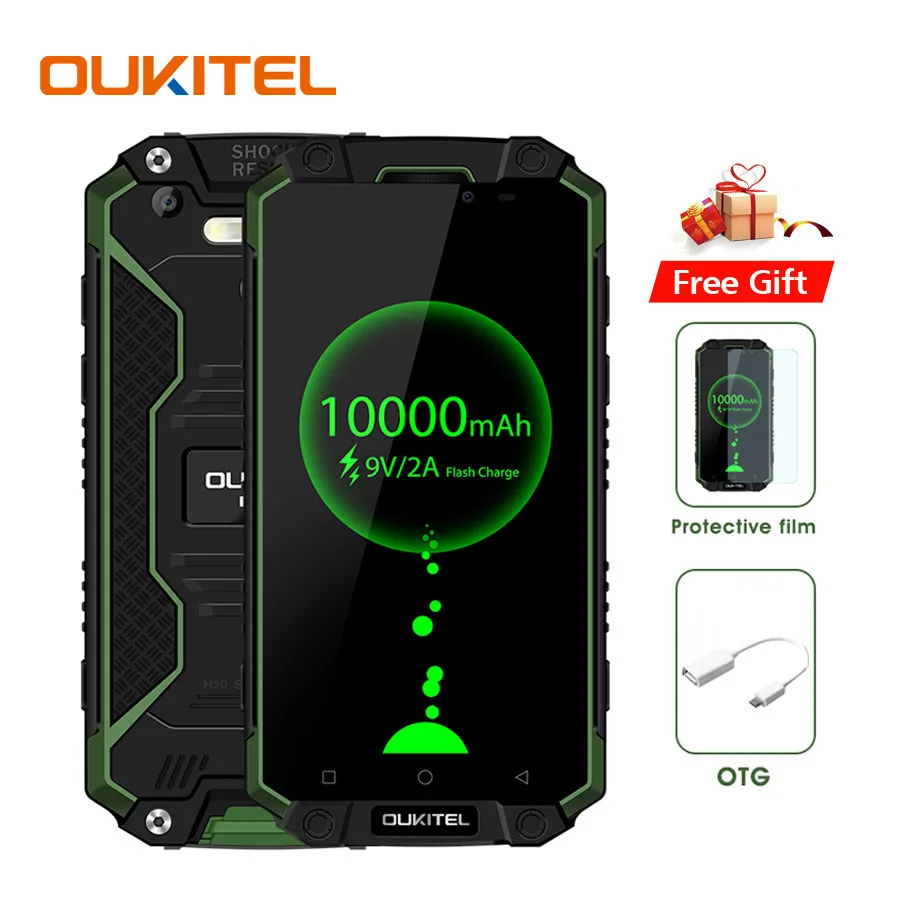 (24 часа доставка) Oukitel K10000 Max 10000mAh 4G LTE IP68 Водонепроницаемый 3GB 32GB 5 &quotAndroid 7 0