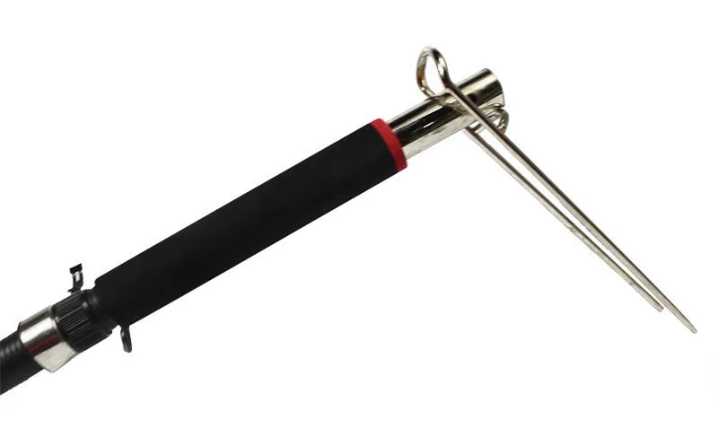 Upgraded 3 Grade Adjustable Automatic Spring Fishing Rod High Strength Fiberglass Pole with Stainless Steel Holder 2.12.42.7M (1)