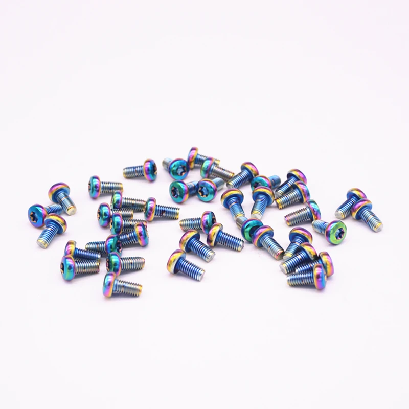 12 шт. M5x10mm велосипедные дисковые тормоза ротор покрытие цвет сталь болты Torx T25 головка