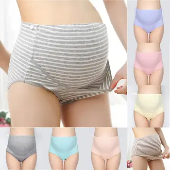 

Cotton Women Pregnancy Clothes Hight Waist Panties Leggings Breathable Adjustable Pants For Mother Underwear Maternity Panties