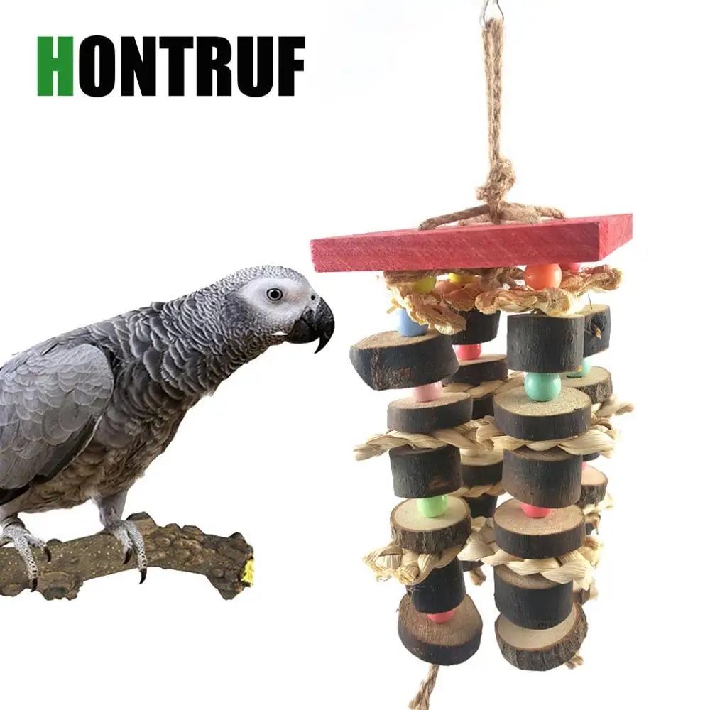 

Parrot Toy Pet Toy Bird Natural Wooden Grinding Bite Toy Bird Toy Bird Cage Accessories Pet Supplies