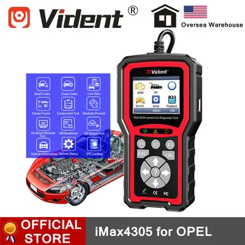 

VIDENT iMax4305 iMax 4305 for OPEL Full System Car Diagnostic Tool for VAUXHALL Support Reset/OBDII Diagnostic/Service