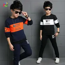 Комплекты детской одежды весенние костюмы из 2 предметов новые детские костюмы для мальчиков и девочек, рубашка+ штаны, спортивные костюмы одежда для маленьких мальчиков
