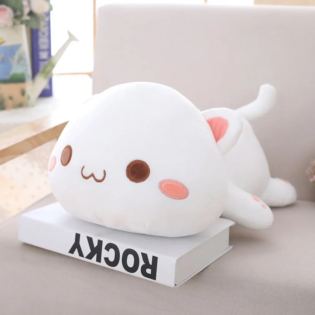 Кошка кукла плюшевая игрушка пуховик кошка мягкое тело Белый Кот мультфильм кошка подушка Женская Подушка подарок на день рождения