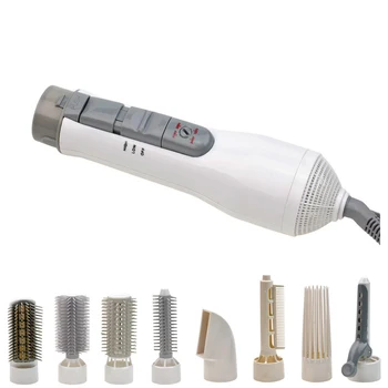 

UKLISS 8 In 1 Hot Air Brush Professional Hair Dryer Set Multi-Function Hair Straightener Tools Hairbrush Hair Waver Styling Tool