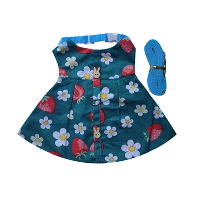 Rabbit Dress Small Animal Outdoor Walking Harness Vest and Leash Set Cute Clothes Chest Strap for Puppy Kitten 2 Sizes | Дом и сад