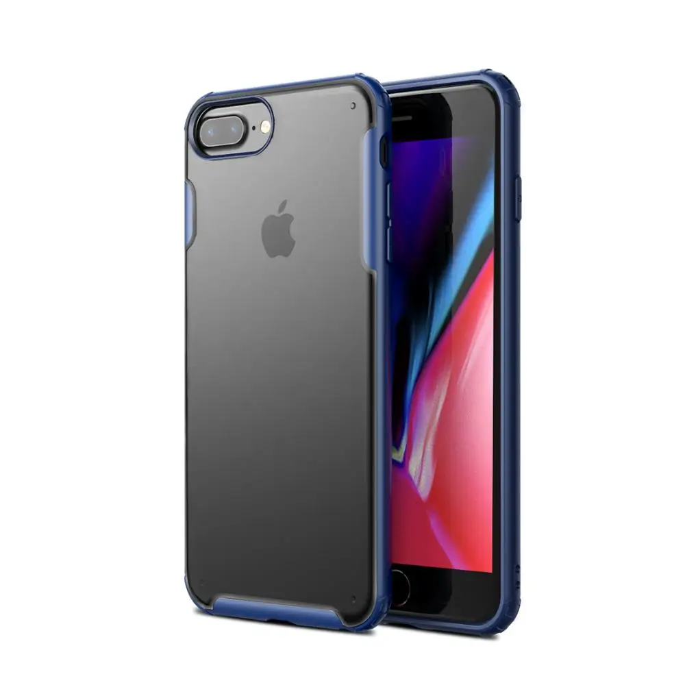 OUDINI полупрозрачный чехол для iPhone 6, 7, 8, разноцветный светильник, мягкий силиконовый чехол для Apple iPhone 6, 7, 8, чехол - Цвет: Blue