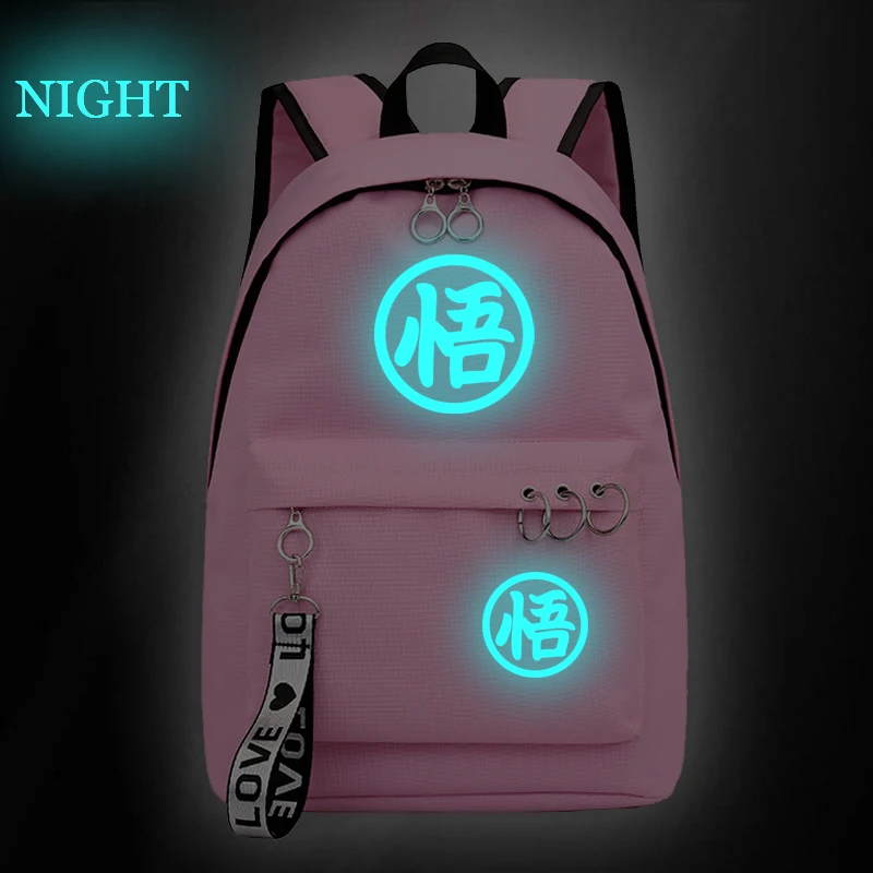 girls school bag 26 Женские рюкзаки plecak школьный рюкзак для девочек Сумка Dragon Ball Z Bookbag Женская дорожная сумка для ноутбука черный Mochilas Escolar светящийся - Цвет: girls school bag 26