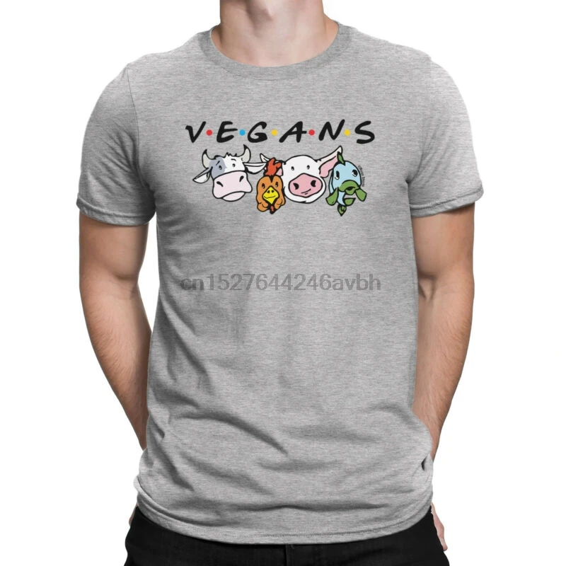 VEGANS FRIENDS пародия Мужская забавная футболка Вегетарианская Tumblr хипстер топ с