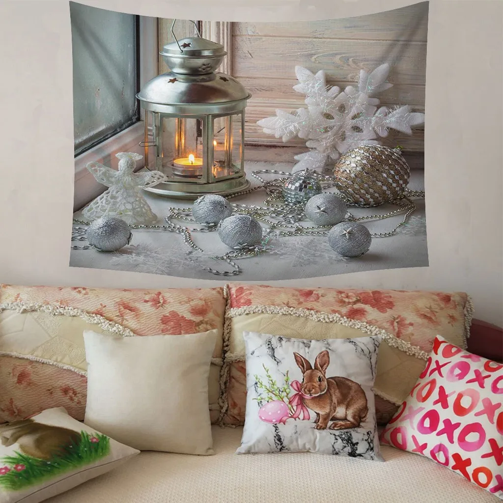 A Christmas Tapestry decoration Wall Hanging Tapestry Wall Cloth Wall Hanging Throw Blanket Yoga pad Sleeping Tapestries Home Deco - Цвет: A