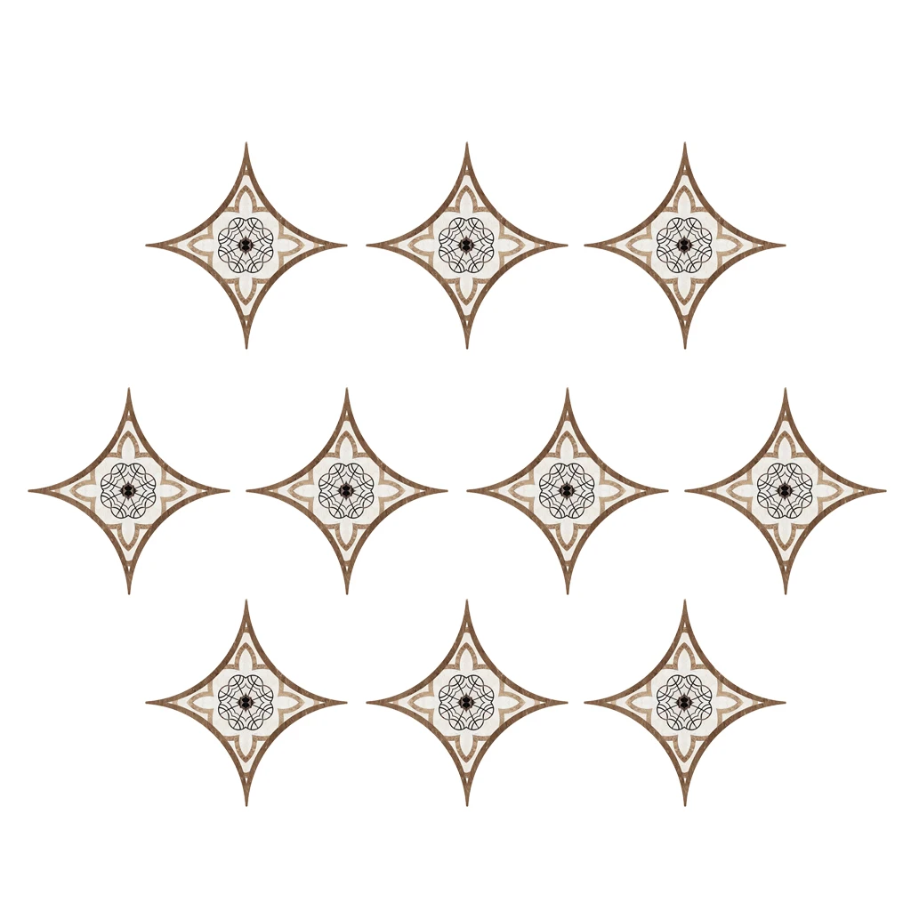 European Self Adhesive PVC Ceramic Tile Stickers Waterproof Floor Wall Sticker Diagonal Kitchen Home Decoration