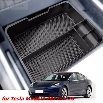 

Stowing Tidying For Tesla Model 3 2017 2018 2019 Accessories Car Central Armrest Storage Box Auto Container Glove Organizer Case
