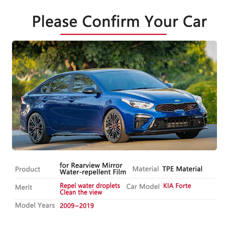 Зеркало заднего вида с полным покрытием противотуманная пленка для KIA Forte 2009 ~ 2019