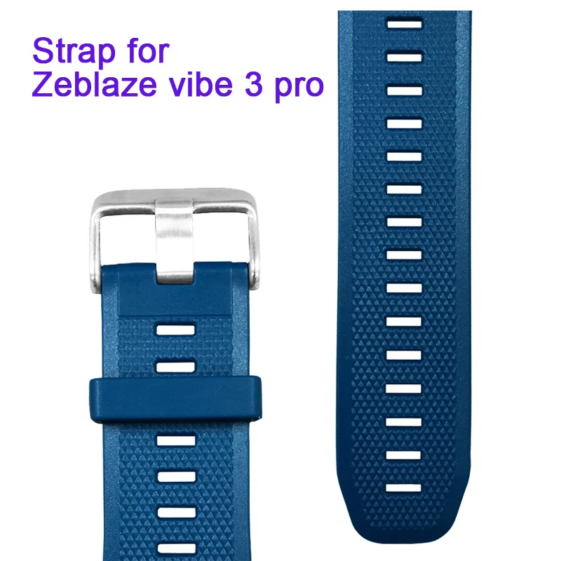 Blue strap Новое Zeblaze Vibe 3 Pro зарядное устройство смарт-часов кабельный порт резервного копирования 2pin Магнитный USB кабель питания многоцветные спортивные ремешки - Цвет: Blue strap