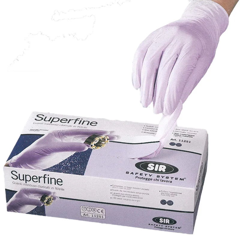 

[Thinking And Sir Safe Protection] Disposable Vinyl Flour Gloves Import/Light Purple/1.5 Thick