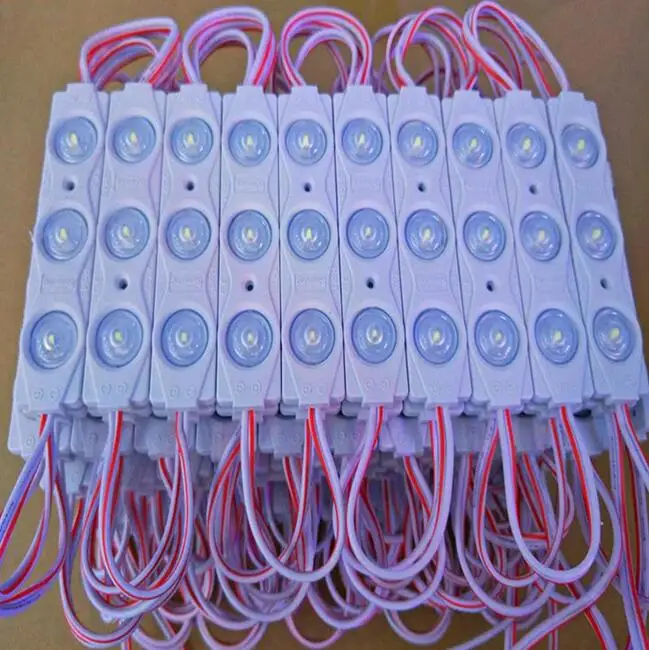 2835 3 светодиодный впрыска светодиодный модуль 12V с объективом Водонепроницаемый IP66, 120degree1. 5 Вт белый, СВЕТОДИОДНЫЙ знак, магазин баннер, ярче