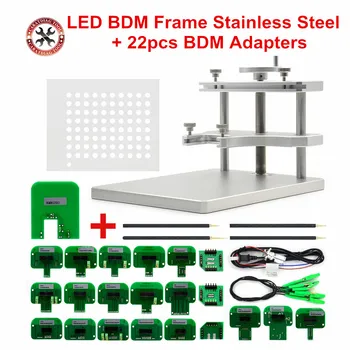 

DHL Free 22pcs BDM Adapter LED FRAME With 4 Probe Pens stainless LED BDM frame Fit For KTAG/KESS/Fgtech ECU Chip Tuning