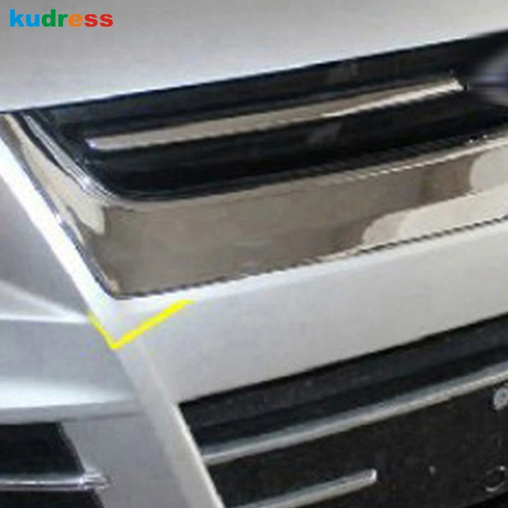 Для Ford Kuga 2012 2015 ABS Хромированная Автомобильная Передняя решетка Вокруг обрезки