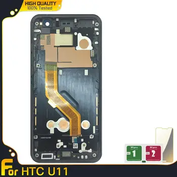 

New Good Quality LCDs With Frame For HTC U11 LCD Display Touch Screen Digitizer Replacement Assembly 100% Tested Working