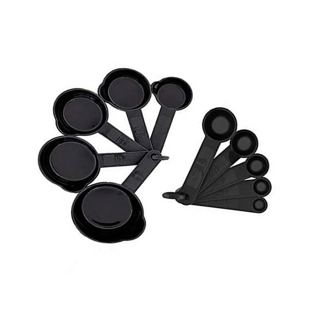 

10pcs Measuring Cups Spoons Set Dry Liquid Ingredients Measurement Cooking Baking Plastic Measure Tablespoons Kit